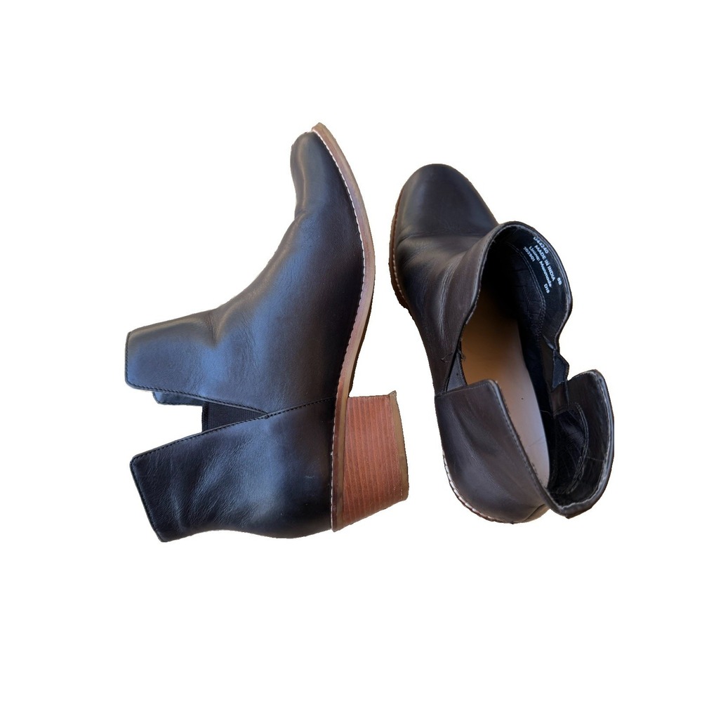 Cole Hasn't Black Leather Side Splits Ankle Boots Booties Women's Sz 8B